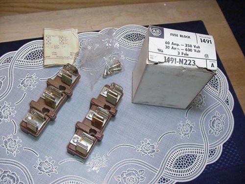 Allen Bradley 1491-N223 Fuse Block 30/60 Amp 250/600 Volt Series A NEW IN BOX!