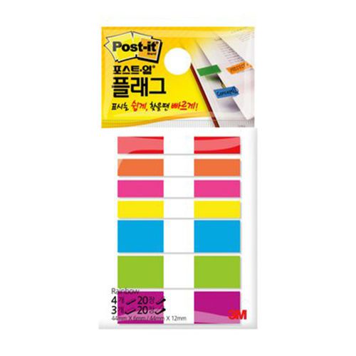 3M Post-it Flag 683-rainbow 1packs  140 Sheets bookmark point Sticky Note