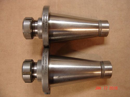 Two NMTB50 DeVLIEG T50U-BC6-E1 MICROBORE C6 COLLET HOLDERS  used
