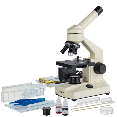 40x-1000x student biological field microscope with led lighting and slide prepar for sale