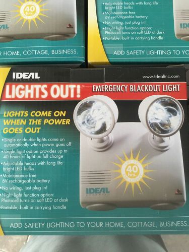 TWO (2) Ideal Security Blackout Power Failure Emergency Light