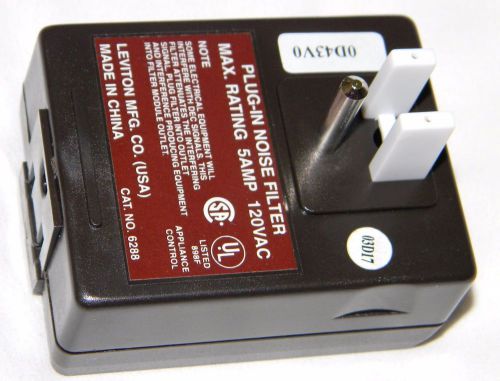 Leviton 6288 plug in noise filter / block 5amp 120vac dhc module brown for sale