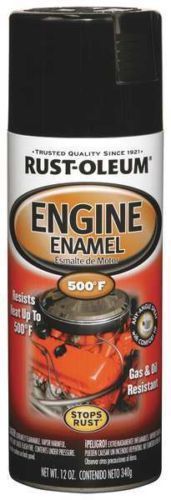 (14 cans) rustoleum 248932 engine enamel gloss high temp black spray paint 12 oz for sale