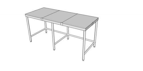 30x60 work table w/ open front cross bracing &amp; 1/2&#034; poly top - ct-p305c-2 for sale