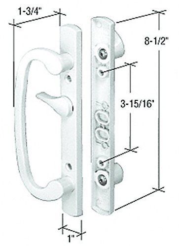 CRL White 8-1/2 Mortise-Style Handle 3-15/16 Screw Holes by CR Laurence