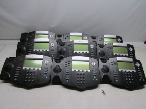 Lot of 9 Polycom SoundPoint IP650 POE IP 650 Phone