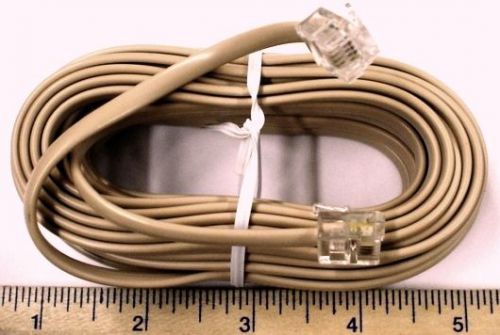 Lot of 50 Telephone Cable RJ11 to RJ11 25 Feet Long, New Wholesale