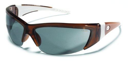 Mcr safety crews ff222 forceflex 2 safety glasses with translucent brown frame for sale