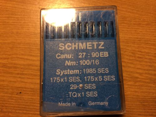 100 pc SCHMETZ sewing machine needles 1985 SES 175x1 SES Nm 100/16