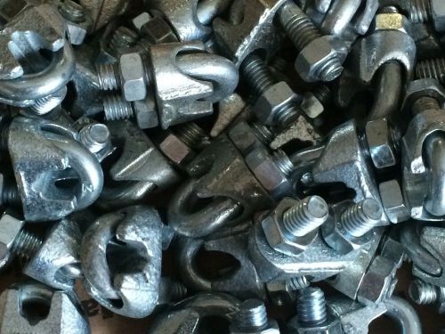 20 new!!! 1/4&#034; cable clamps- free shipping! metal wire rope u bolt for sale