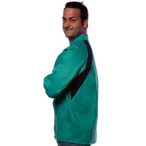 Tillman 6360 Freedom Flex FR Green Cotton Welding Jacket - 2XL