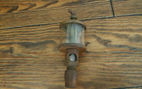 Michigan lubricator co. hit &amp; miss gas steam engine brass oiler x48a2 for sale