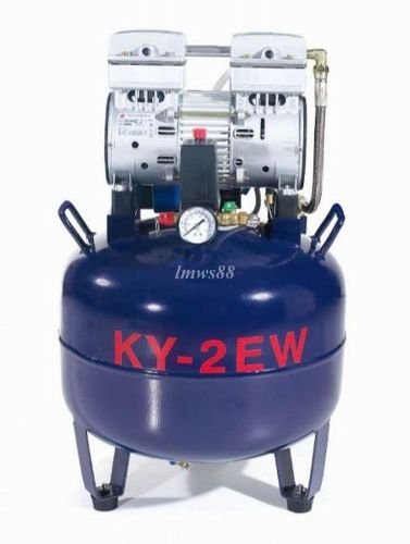 New dental air compressor one driving two 32l medical noiseless oilless ce lmws for sale