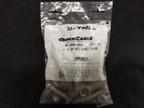 Bag of 5 Quick Cable 6 GA Neg Clamp Crimp PN: 4006-0500
