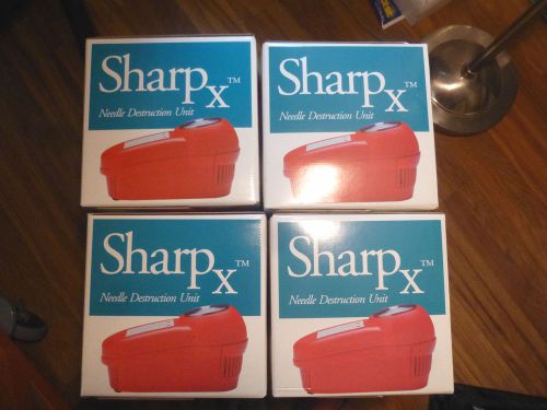 SharpX Needle Destruction Unit Portable BIO Medical Disposal Lot of 4 Units NEW