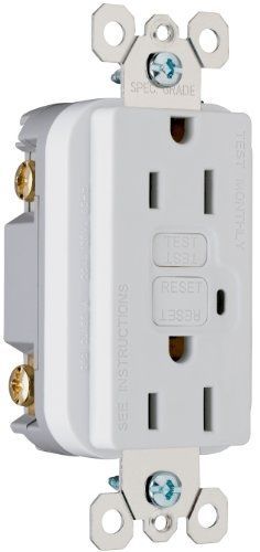 Pass &amp; Seymour 1595WCC10 Gfci Receptacle 15-Amp/125-volt Feed Thru, White