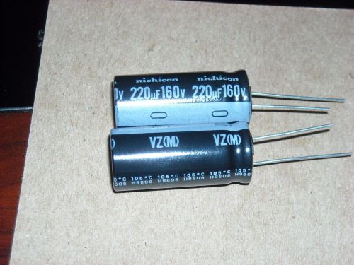 50 pcs UVZ2C221MHH - Nichicon, 220uF 160v 105c Radial Electrolytic Capacitor