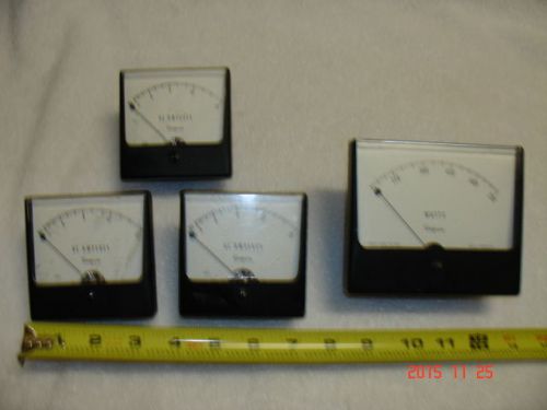 Lot of 4 SIMPSON GAUGES  (3) AC AMPERES and (1) WATTS--All Tested- Free Shipping