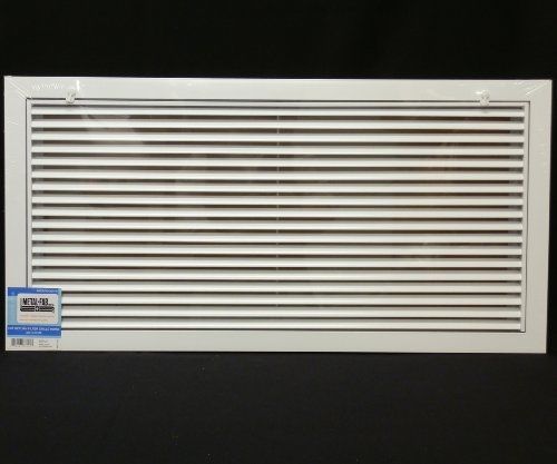 Metal-fab 30&#034; x 16&#034; aluminum return filter grille - easy air flow - linear bar for sale