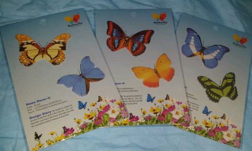 Butterfly Sticky Notes Memo Pad LOT OF THREE 3 ECLP FILOFAX KIKKI K