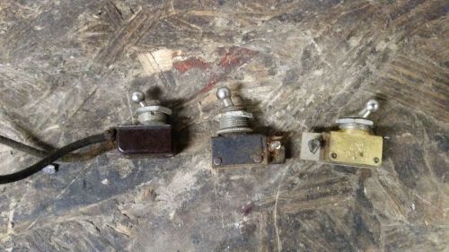 Lot of 5 Vintage 2 Pole Toggle Switches Short Knob  3A 250V