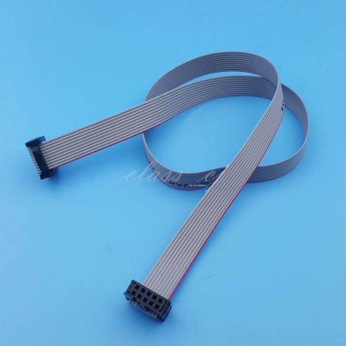 50pcs 50cm 2x5 10pin idc flat ribbon data cable 2.54mm pitch avr isp jtag  wire for sale