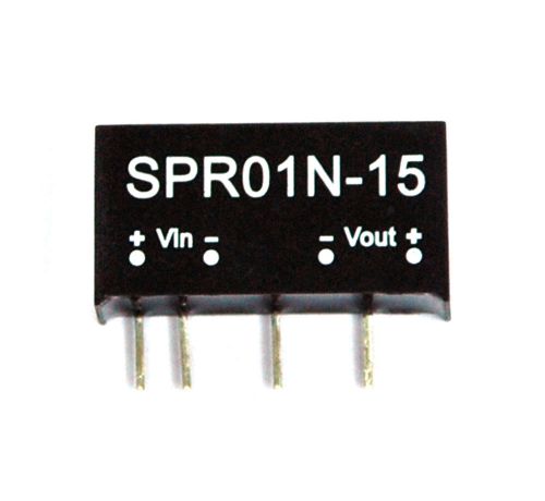 1pc SPR01N-15 DC to DC Converter Vin=24V Vout=15V Iout=67mA Po= 1W Mean Well MW
