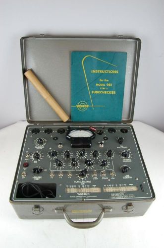VINTAGE WESTON 981 TYPE 3 TUBE TESTER - HAS SETTINGS FOR WESTERN ELECTRIC TUBES