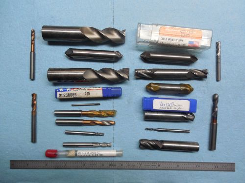 Lot of carbide machine shop tooling end mills drills countersink machinist bridg for sale