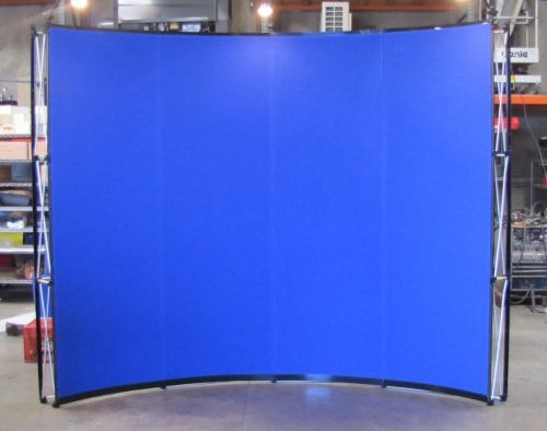 Skyline Exhibit Trade Show 10 ft Pop Up Display Booth Lights Curved