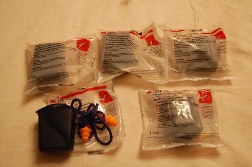 5 Pair of 3M 1271 Corded Reusable Ear Plugs