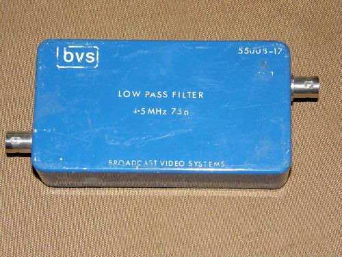 Broadcast Video Systems filter 4.5 MHz BVS Low Pass 5508-17 75 ohm BNC