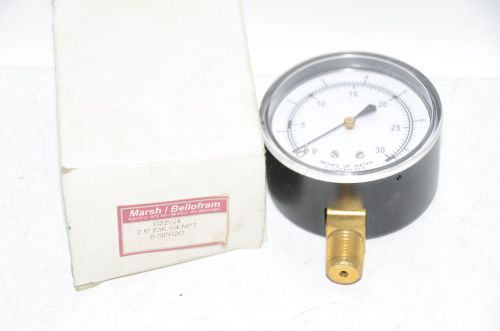 Marsh gauges, diaphragm series g22704 2.5&#034; 83k 1/4&#034; npt 0-30&#034; h20 for sale