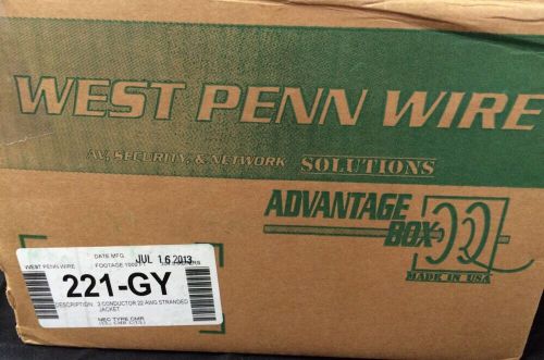 West Penn Wire 291-GY 1000 feet 22 Awg Stranded Jacket Communications Cable