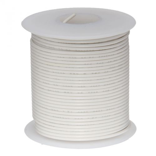 26 AWG Gauge Solid Hook Up Wire White 100 ft 0.0190&#034; UL1007 300 Volts