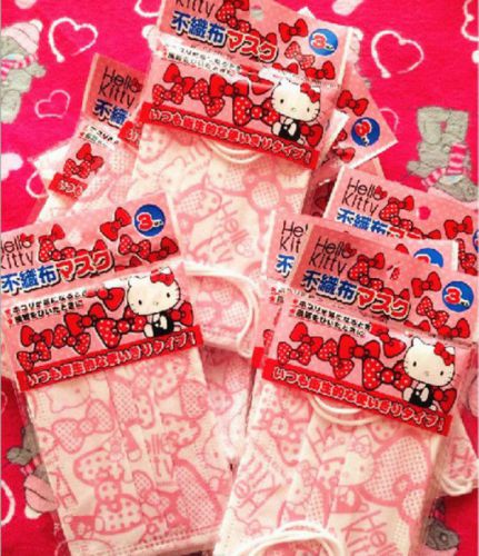 Hello Kitty Disposable Mask Prevent Mist Haze Masks Lovely Pink Mask for Kids