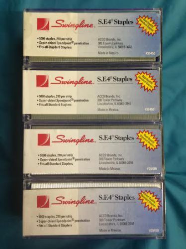 Lot of 4 NEW Packs 5000 Count Swingline S.F.4 Standard Staples (074711354509)