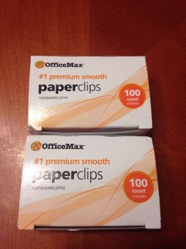 OfficeMax Premium Paper Clips, #1, 200 Ct New