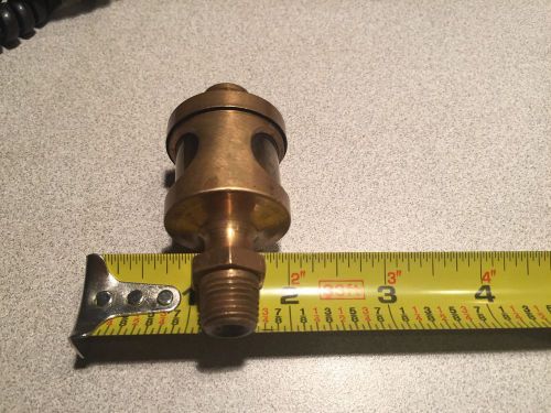 Antique Brass &amp; Glass Small Size Never Fail Hit/ Miss Engine Oiler