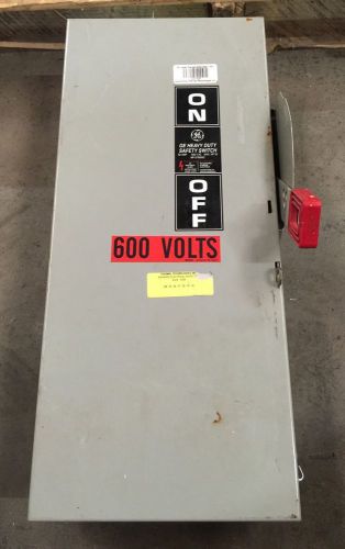 GE 60 Amp 3 Pole 600 Volt Fusible Disconnect Switch TH3362