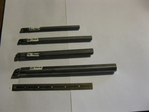4 solid carbide shank boring bars .non-coolant thru.5/16&#034; to 5/8&#034;.c type inserts