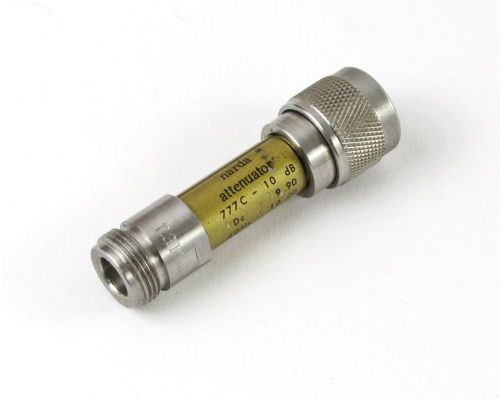 Narda 777c-10 precision type-n fixed attenuator 10db, dc-12.4 ghz for sale