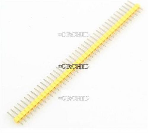 50pcs yellow 2.54mm 40 pin male single row pin header strip n #8276001 for sale