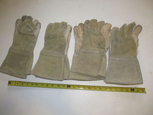 4 Pair Lineman&#039;s leather gloves