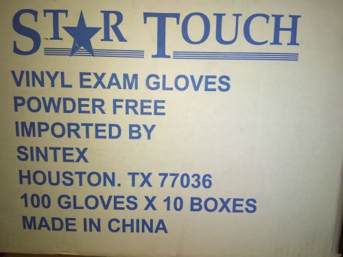 STAR TOUCH VINYL LATEX FREE EXAM GLOVES BOX OF 10