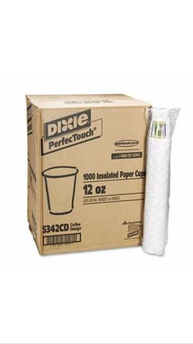 Dixie Coffee Dream Design PerfecTouch 12 oz Hot Cups (Case of 1000)