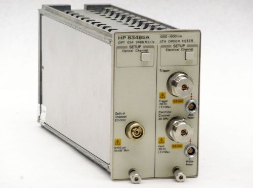 HP AGILENT 83485A 20GHz OPTICAL/ELECTRICAL 2488Mb/s 1000-1600nm OPT 034 MODULE