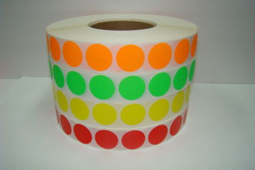 16 rolls 5100 1&#034; round red thermal transfer labels for sale