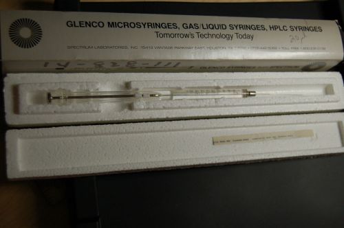 New  syringe Glenco micro 20 ul 0.1 ul  Glass tip chromatography HPLC gas liquid