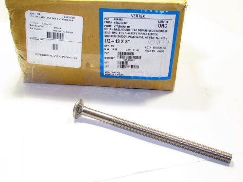 Carriage Bolt  1/2-13 x 8&#034; Inches Model 05AC1/2X8